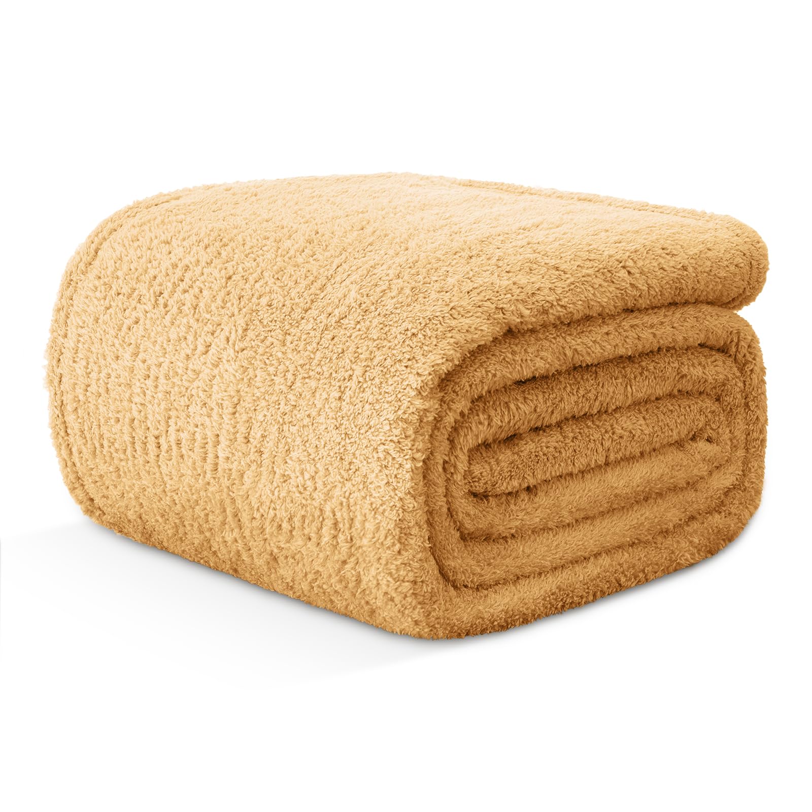 Emme Fluffy Soft Blanket Twin Size - 60'*80' Beige Soft Fluffy Warm Throw Blankets For Couch, Sofa, Chair, Bed, Camping, Picni