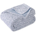 Kawahome Summer Blanket Sweatshirt Blanket Jersey Blanket For Bed Breathable Throw Couch Thin Knit Blanket Lightweight (90X90 In