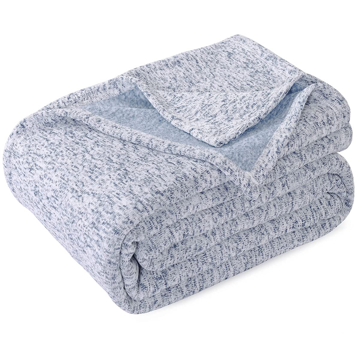 Kawahome Summer Blanket Sweatshirt Blanket Jersey Blanket For Bed Breathable Throw Couch Thin Knit Blanket Lightweight (90X90 In