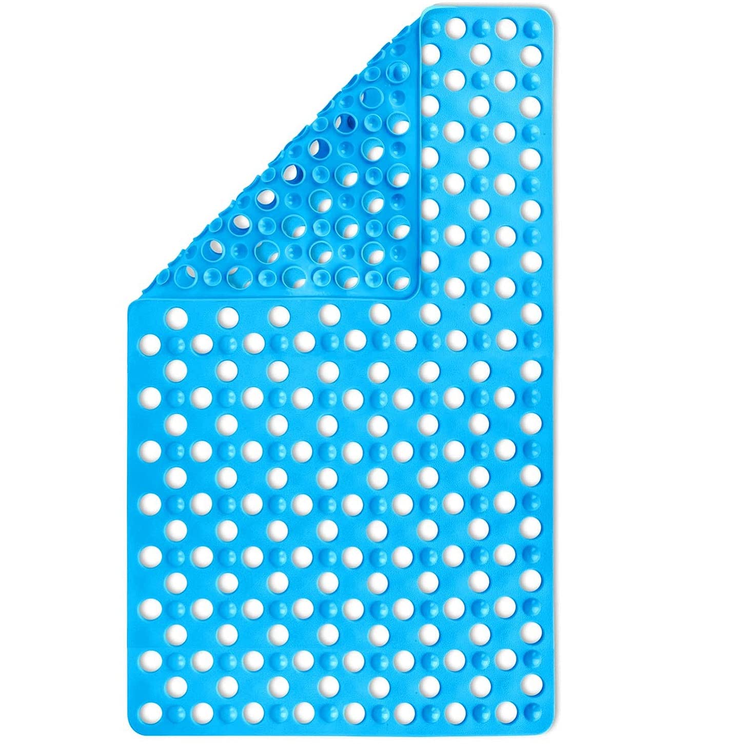 GETKO WITH DEVICE AntiSlip Non Slip Vinyl Floor Mat with Suction Cups and Drainage Holes for Kitchen, Toilet and Bathroom (Blu