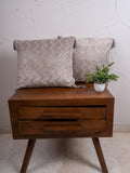 Homewards Grey Chevron Embroidered Cushion Covers 40X40 Cm Set Of 2