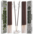 Trumiri Incense Sticks - Combo Pack of 40 Insence-Sticks - 20 Citronella + 20 Eucalyptus - Insenses - Insents - Incents - Inscen