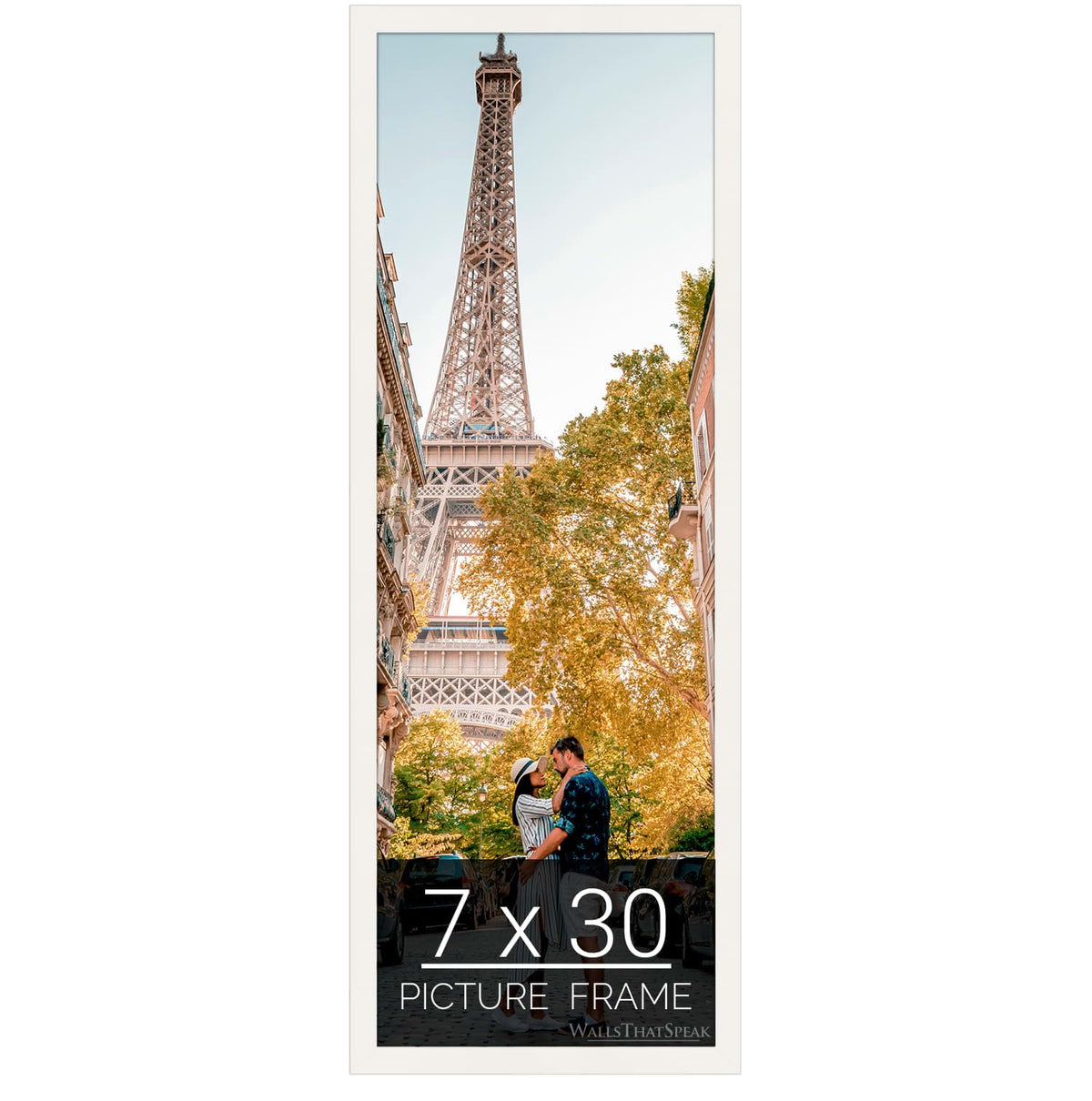 wallsthatspeak 7x30 white Picture Frame for Puzzles Posters Photos or Artwork