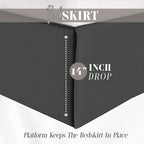 Elegant Comfort 1-Piece Solid Bed Skirt, 1500 Premium Hotel Quality Microfiber, Minimalist Design With A Modern Look- Easy Care,