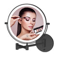 Fab Glass and Mirror Rechargeable Lighted Makeup Mirror 8 Inch, 1x/10x Magnification 3 Color Lights Touch Screen Dimmable 360 Ro