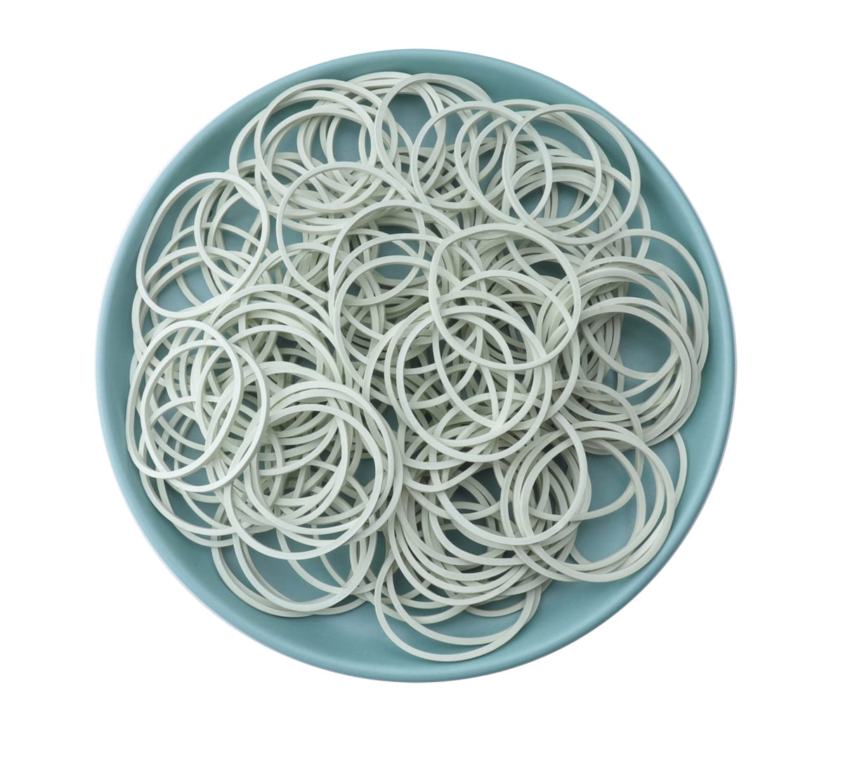 Ruwado 200 Pcs Rubber Bands 1 Inch Inner Diameter White Stretchable Elastic Sturdy Bands Loop For Home School Office Use Station