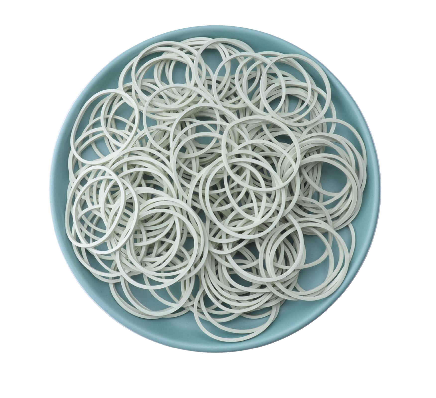 Ruwado 200 Pcs Rubber Bands 1 Inch Inner Diameter White Stretchable Elastic Sturdy Bands Loop For Home School Office Use Station