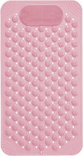 Gladnes Anti Skid Bath Mat with Foot Scrubber for Bathroom Shower with Suction Cups & Drain Holes Silicone Floor Kids & Adults (