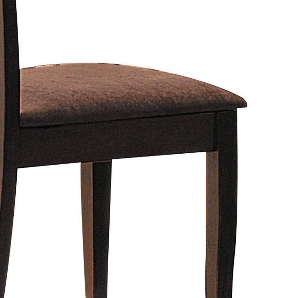 ACME Cardiff Side Chair (Set-2) - 0 - Espresso & Dark Brown Microfiber