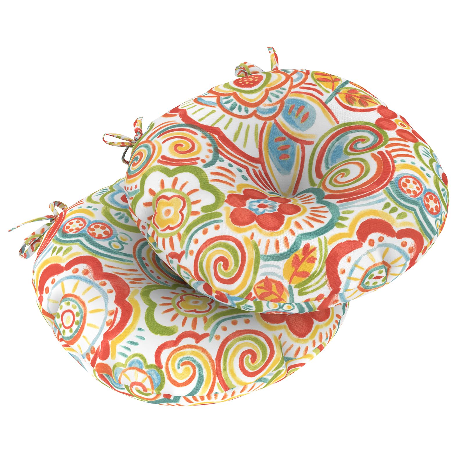 Lvtxiii Outdoor Seat Cushions Seasonal Patio Chair Pads With Ties, Thick Round Bistro Chair Cushions For Home Office And Patio G