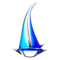 Accent Plus Sailor Boat Art Glass Statue 8X3X12.62