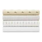 Tommy Bahama - King Sheets, Cotton Percale Bedding Set, Crisp & Cool, Stylish Home Decor (Pineapple Pinstripe Green, King)