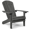 Yefu Adirondack Chair Plastic Weather Resistant, Patio Chairs 5 Steps Easy Installation, Looks Exactly Like Real Wood, Widely Used In Outdoor, Fire Pit, Outside, Garden, Campfire Chairs (Dark Grey)