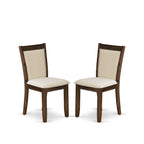 East West Furniture Lamz11-N8-32 11 Piece Kitchen Table Set Includes A Rectangle Dining Table With Removable Leaf And 10 Light Beige Linen Fabric Upholstered Chairs, 42X92 Inch, Walnut