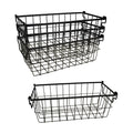 Freezer Organizer Bins, Deep Chest Freezer Baskets Stackable 4 Pack  Wire Metal Bins with Folding Handles, 30LBS Capacity, 14.6