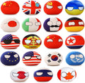 Homkt 19Pcs Countryballs Plushies Country Ball Plushies Polandball National Plush Pillow Mini Pendant Stuffed Toys Cute Keychain