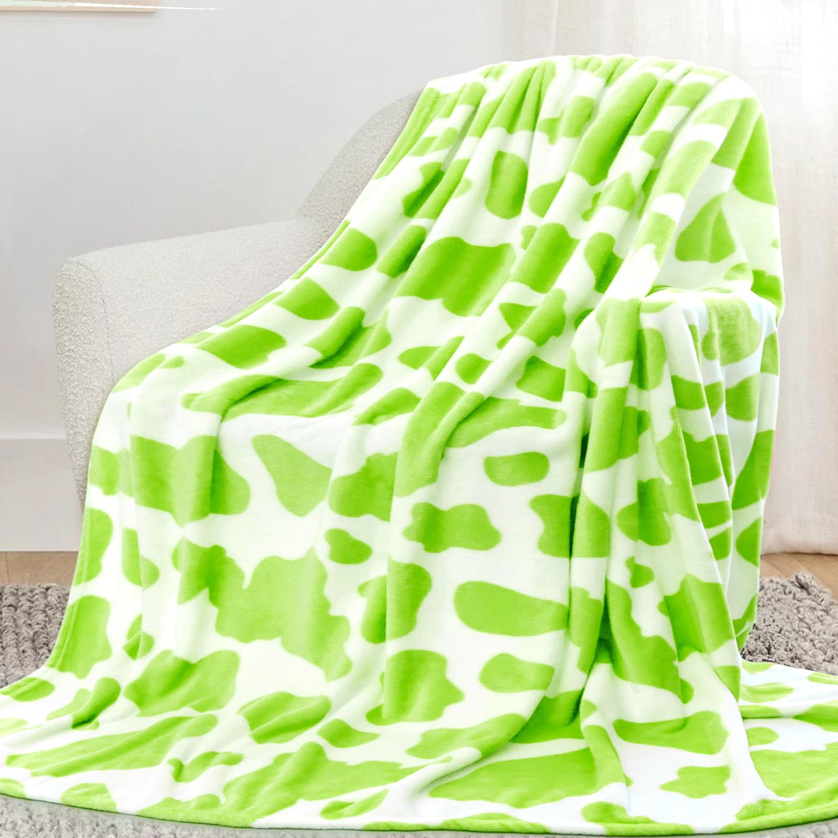 Lightweight Lime Green Blanket Twin Size Soft Fuzzy Light Mint Sage Green Cozy Fleece Twin Bed Blanket For Bedroom Livingroom 60