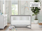 Delta Children Tribeca 4-In-1 Convertible Crib, White/Grey