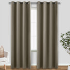 Koufall Taupe 52X96 Inches Long Blackout Curtains For Living Room