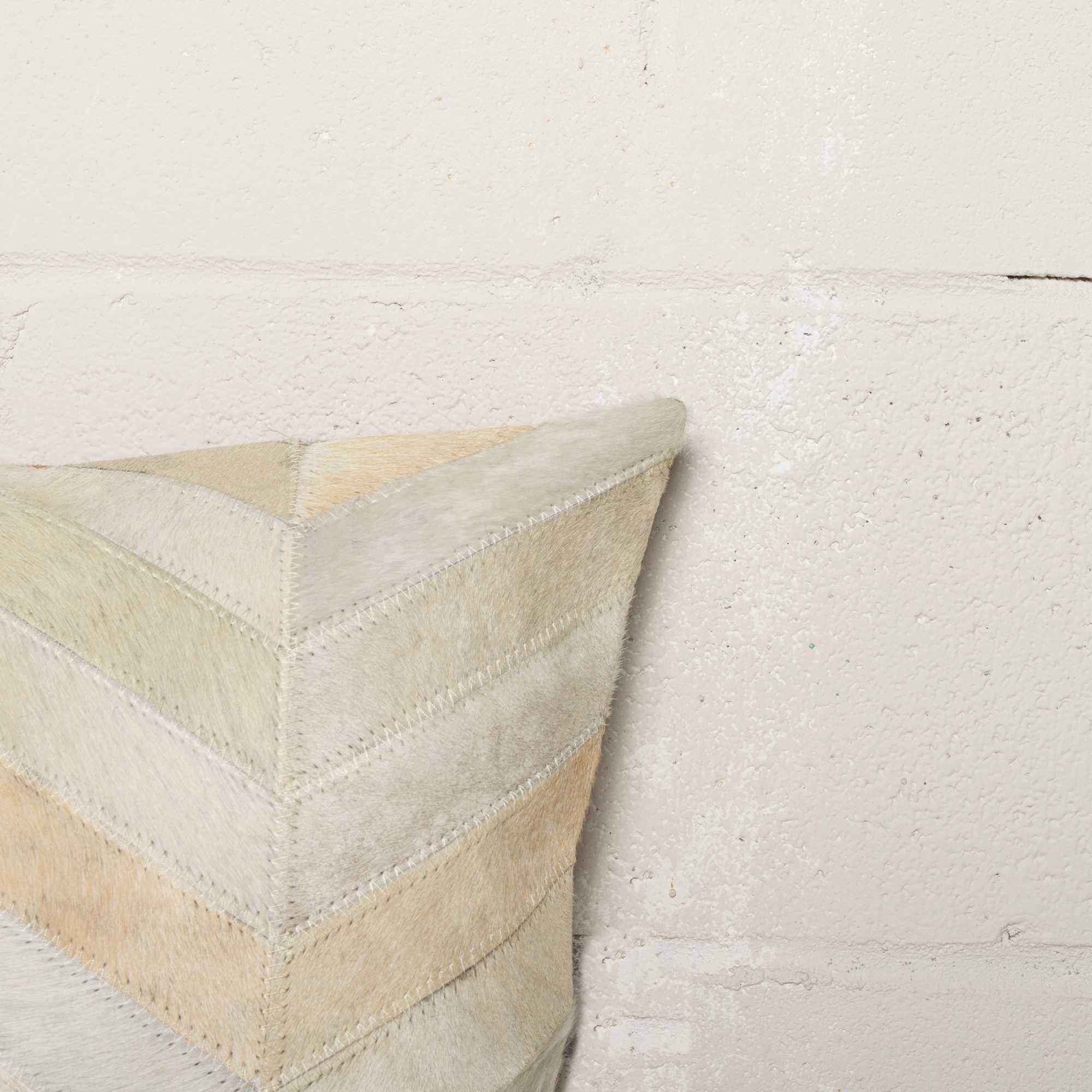 HomeRoots Decor 18-inch x 18-inch x 5-inch Enchanting Natural Torino Kobe Cowhide - Pillow