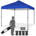 Yaheetech 10x10 Pop-up Canopy Tent w/ 2 Integrated Wheels for Mobility, Waterpoof & Heavy Duty, Instant Sun Shelter with Carry B