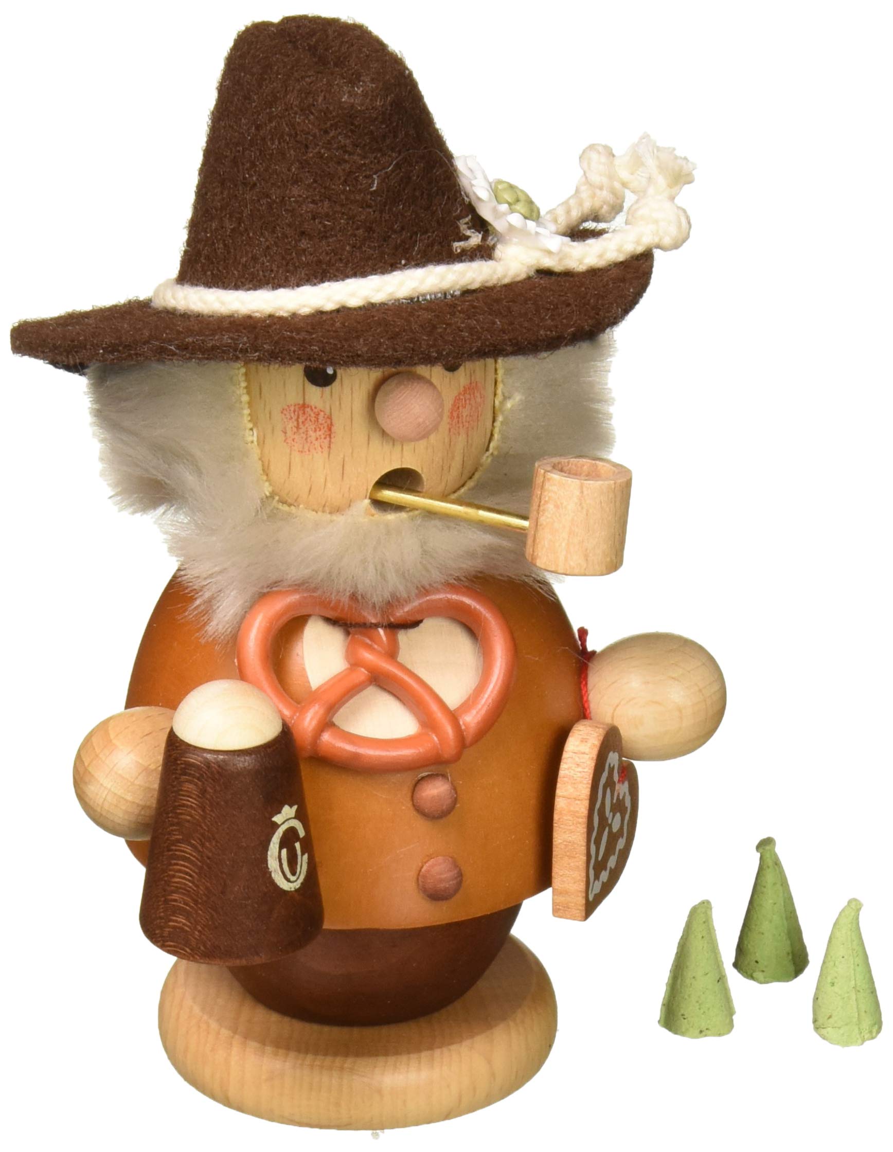 Alexander Taron 1-539 Christian Ulbricht Incense Burner-Bavarian (Natural) -5" H W X 3" D, Brown