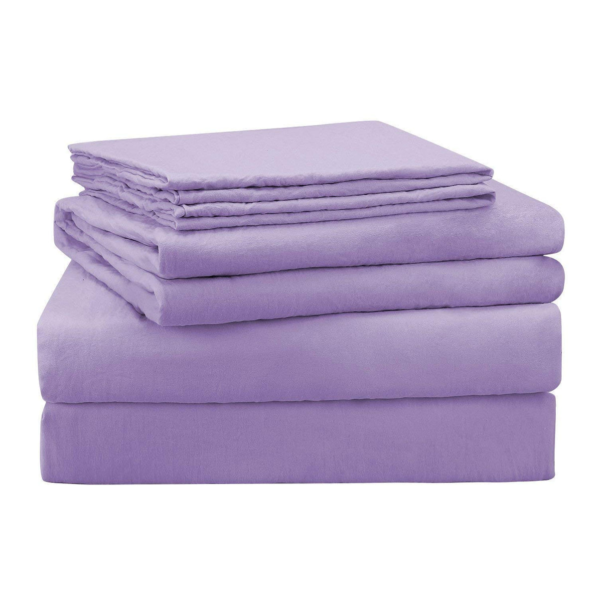1000 Thread Count Four (4) Piece Queen Size Lavender Solid Bed Sheet Set, 100% Egyptian Cotton, Premium Hotel Quality