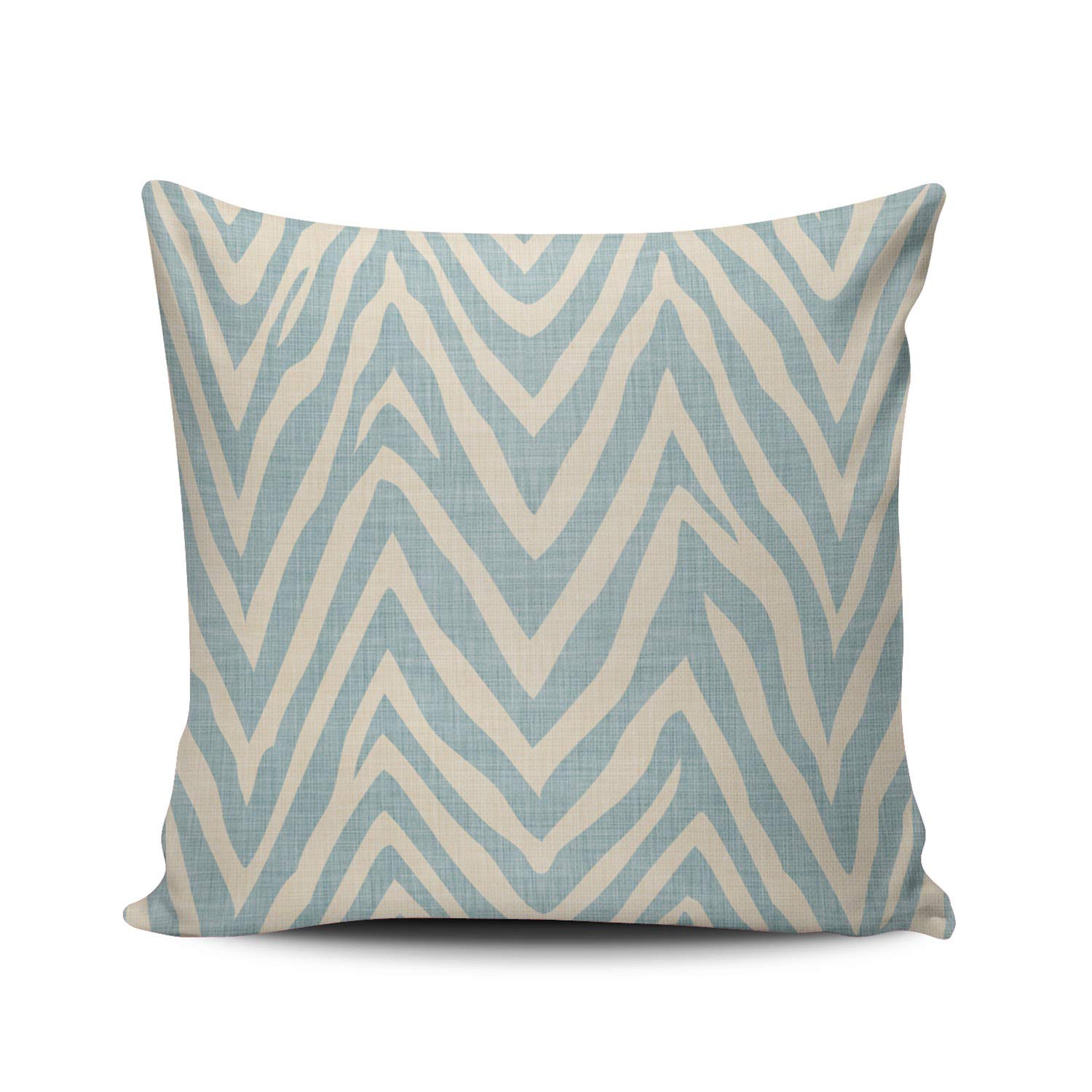 Fanaing Beige And Blue Zebra Print Pillowcase Home Sofa Decorative 26X26 Inch European Throw Pillow Case Decor Cushion Covers On