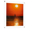 ArtToFrames 12x24 Inch Magnetic Acrylic Frame with Chrome Standoffs for Wall Mounting and Removable Acrylic Front, Full Frame Si