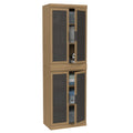 ClosetMaid Mosaics Storage Organizer Kit Includes; (2) Shelf & Door Units, Toasted Oak