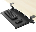 Vivo Small Keyboard Tray, Under Desk Pull Out With Extra Sturdy C Clamp Mount System, 20 Inches (26 Inches Including The Clamps)