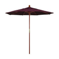 California Umbrella 7.5' Round Hardwood Frame Market Umbrella, Stainless Steel Hardware, Push Open, Pacifica Purple