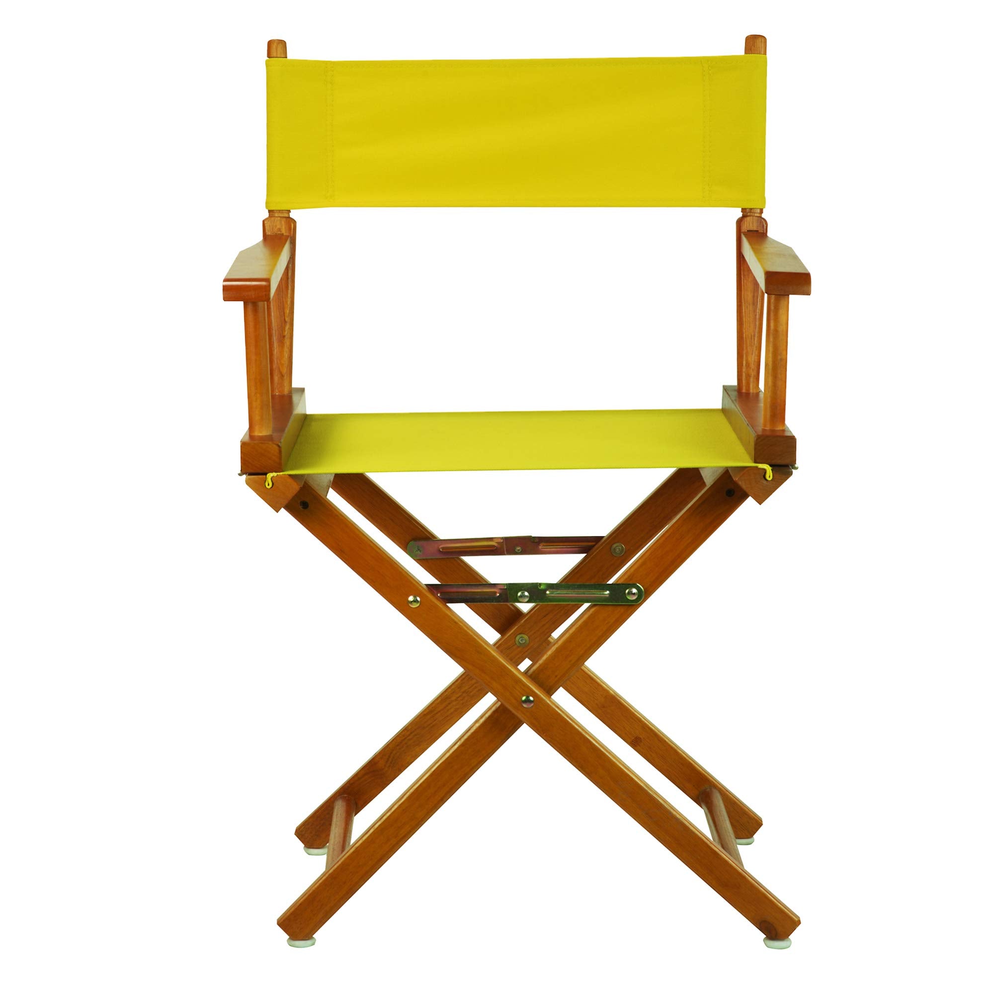 Casual Home Director'S Chair ,Honey Oak Frame/Yellow Canvas,18" - Classic Height