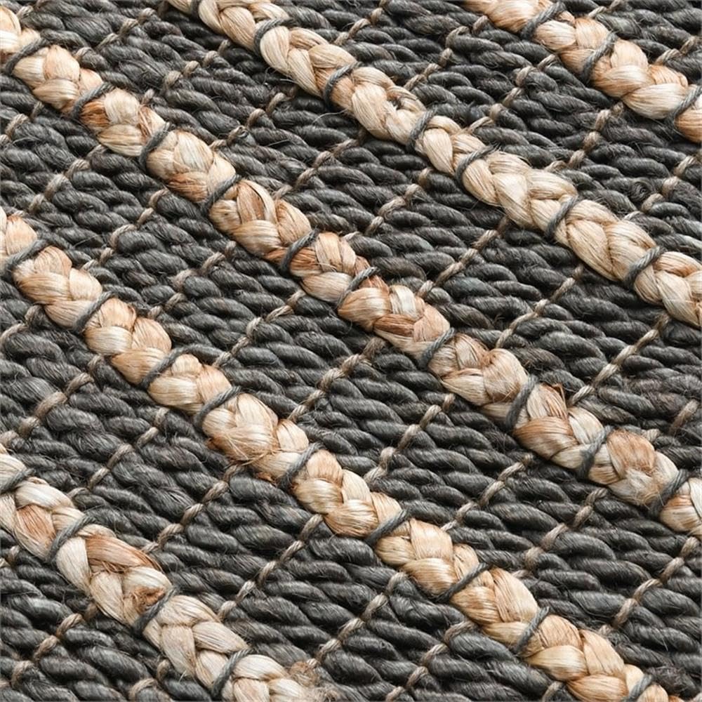 Kosas Home Alysa 60 X 96 Striped Jute Fabric Area Rug In Mineral Blue/Natural