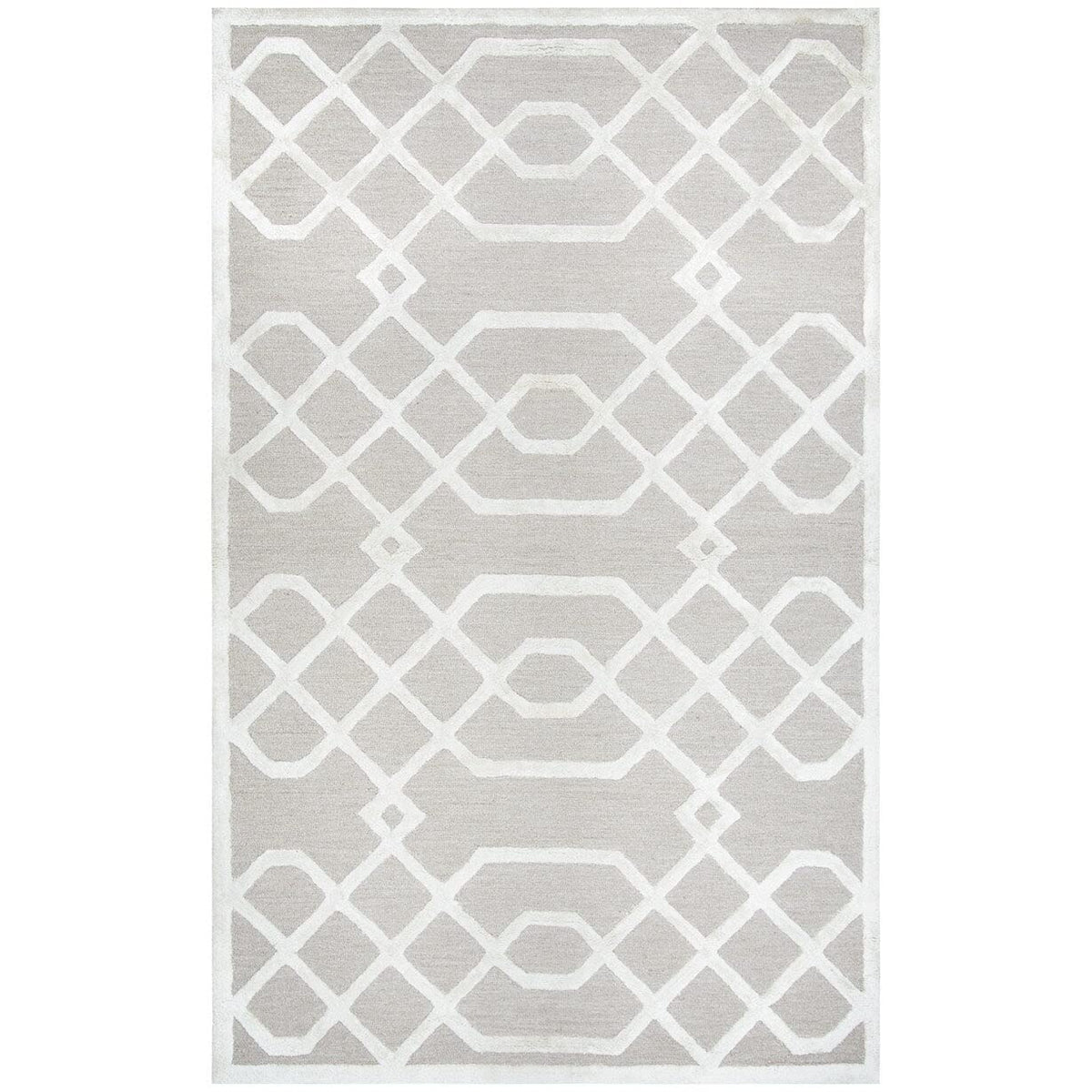 Rizzy Home Alora Decor Madison 8' X 10' Trellis Beige/Ivory Hand-Tufted Area Rug