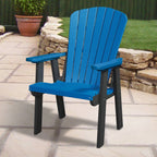 American Furniture Classics 511BBK Fan Back Chair, Blue and Black