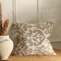 Esq Living Ikat Embroidered Cotton Cushion Cover 45X45Cm | 100% Cotton Slub Material With Zipper Closure| Soft Cushion Cover For