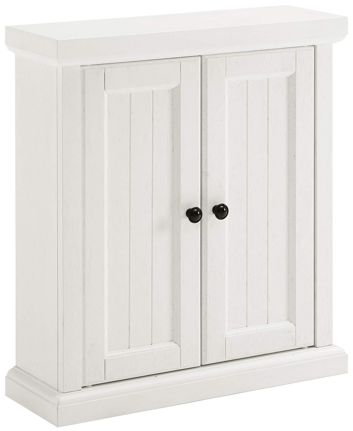 Crosley Furniture Seaside Wall Mounted Bathroom Storage Medicine Cabinet with Shelves, Distressed White