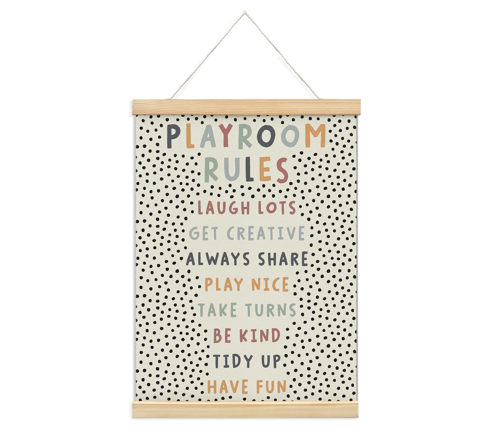 foedor Playroom Wall Decor Canvas Hanging Banner,Play Room Decor for Kids Room Playroom Nursery Home School,Kids Playroom Sign P