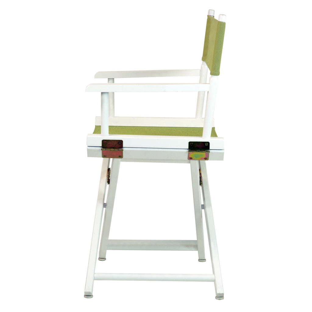 Casual Home 18" Director'S Chair White Frame With Olive Canvas