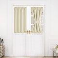 NICETOWN French Door Curtain for Door Window, Rod Pocket Thermal Short Curtain for Glass Patio Kitchen Window, 30 X 40 Inches Lo