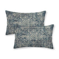 Sunshineyan Navy Blue Boho Pillow Covers 12X20 Set Of 2, Carpet Pattern Outdoor Decorative Throw Pillows Ethnic Rustic Farmhouse