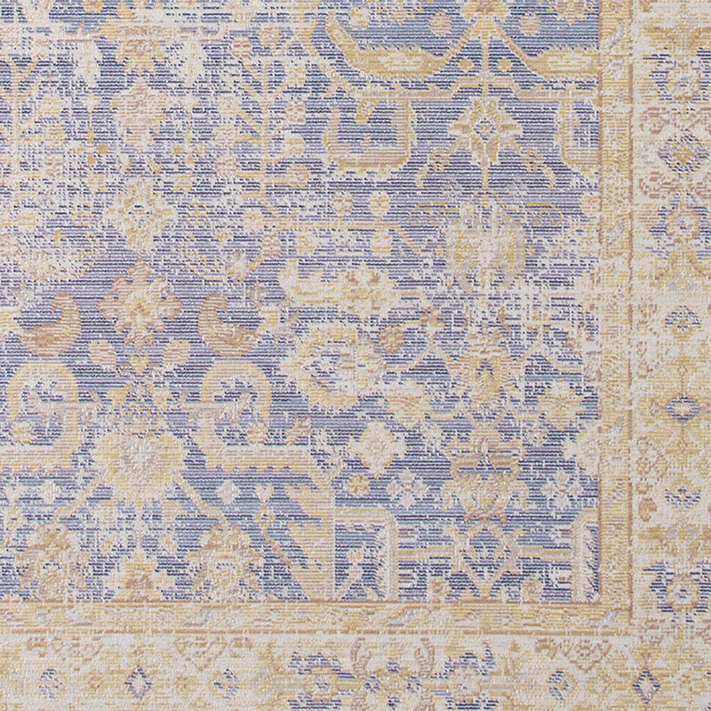 HomeRoots 531984 8 x 10 ft. Lavender & Blue Floral Power Loom Rectangle Area Rug