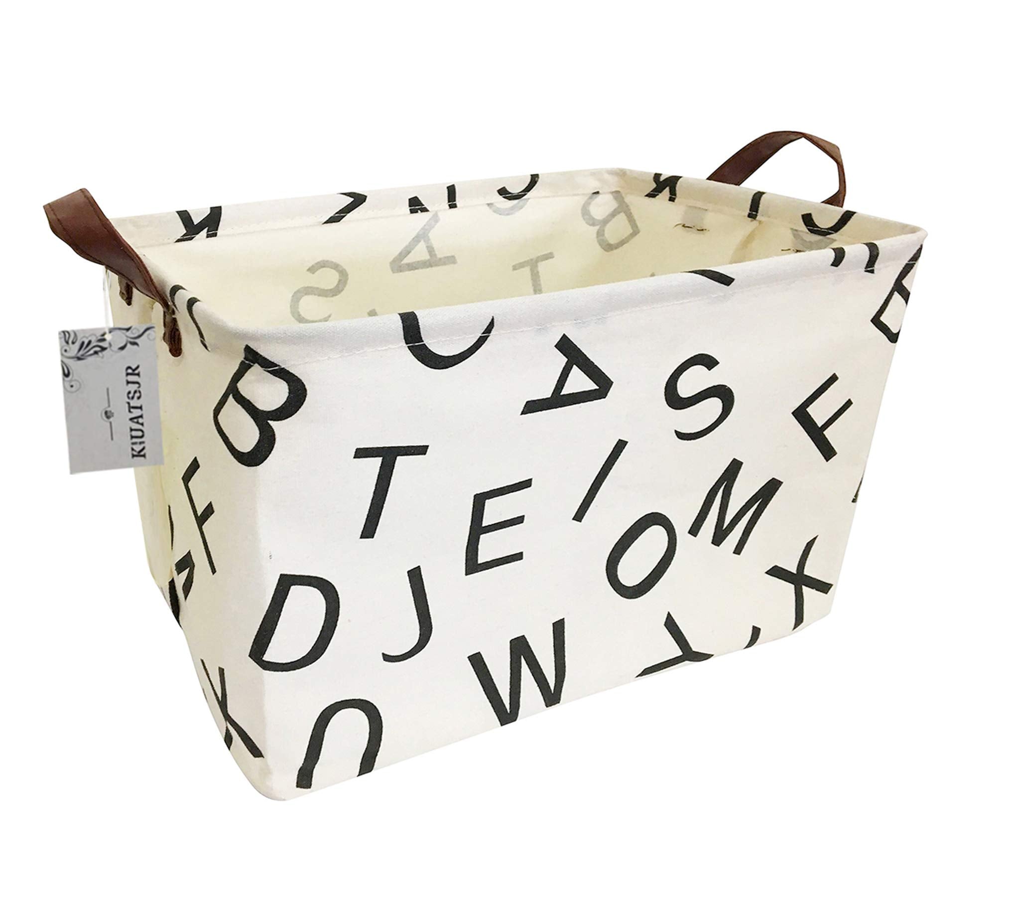 Storage Basket,Nursery Hamper Canvas Laundry Basket Foldable with Waterproof PE Coating Storage for edroom, Closet, Kids Toys, 