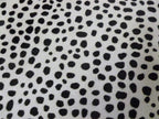 HomeRoots Black and White Stenciled Cheetah Brazilian Cowhide Rug