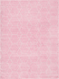 Unique Loom Trellis Frieze Collection Area Rug - Geometric (10 x 13, Light Pink/ Ivory)