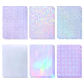 36 Sheets Holographic Laminate Sheets Transparent Holographic Sticker Paper Self Adhesive Laminating Sheets Clear Vinyl Waterpro