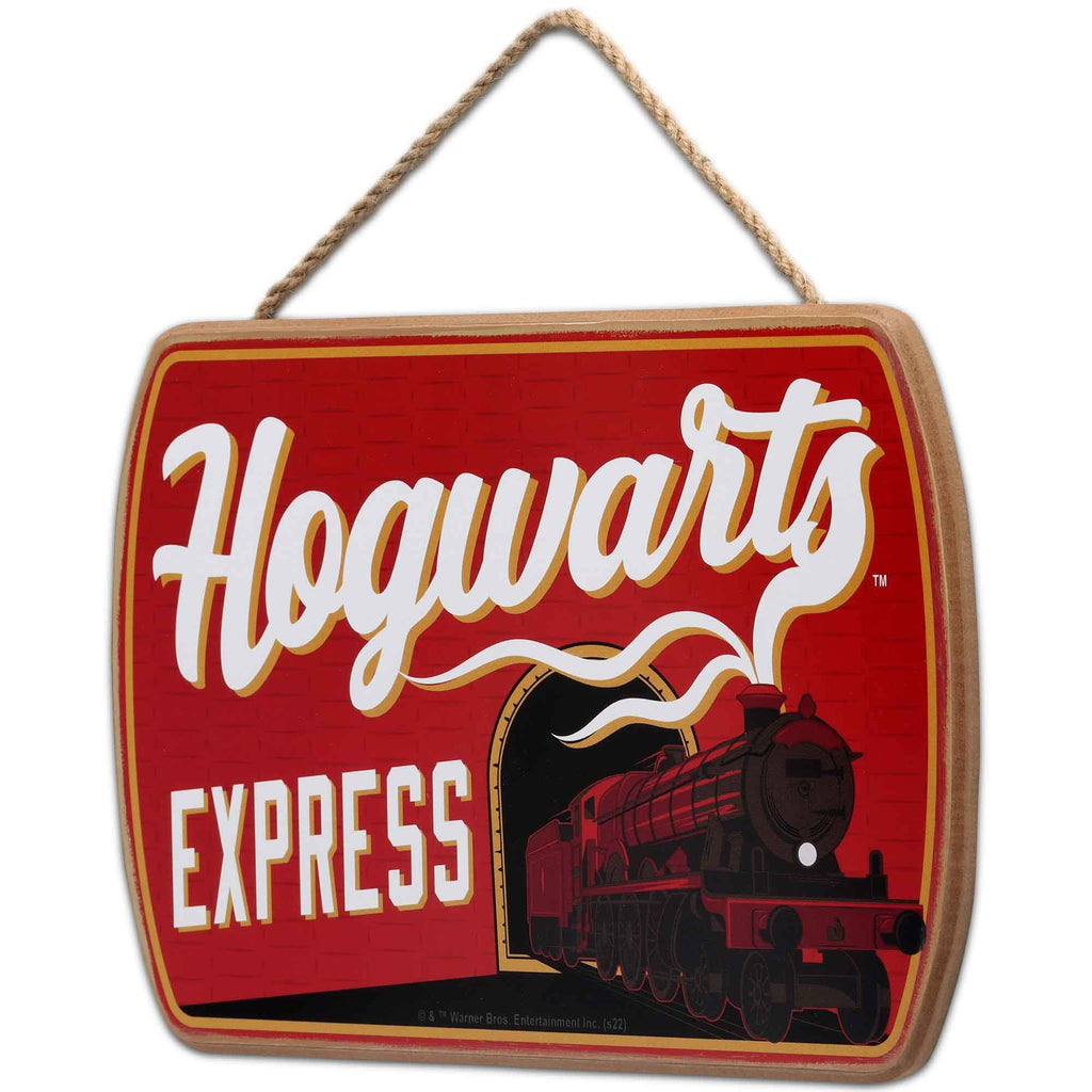 Open Road Brands Harry Potter Hogwarts Express Hanging Wood Wall Decor - Fun Harry Potter Sign For Kids' Bedroom, Playroom Or Mo