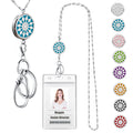 Usangers Lanyards For Women Teacher Lanyard With Id Holder Badge Lanyards For Id Badges Necklace Keychain Fashion Silver Chain L