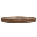 Whitewashed Round Decorative Wood Tray